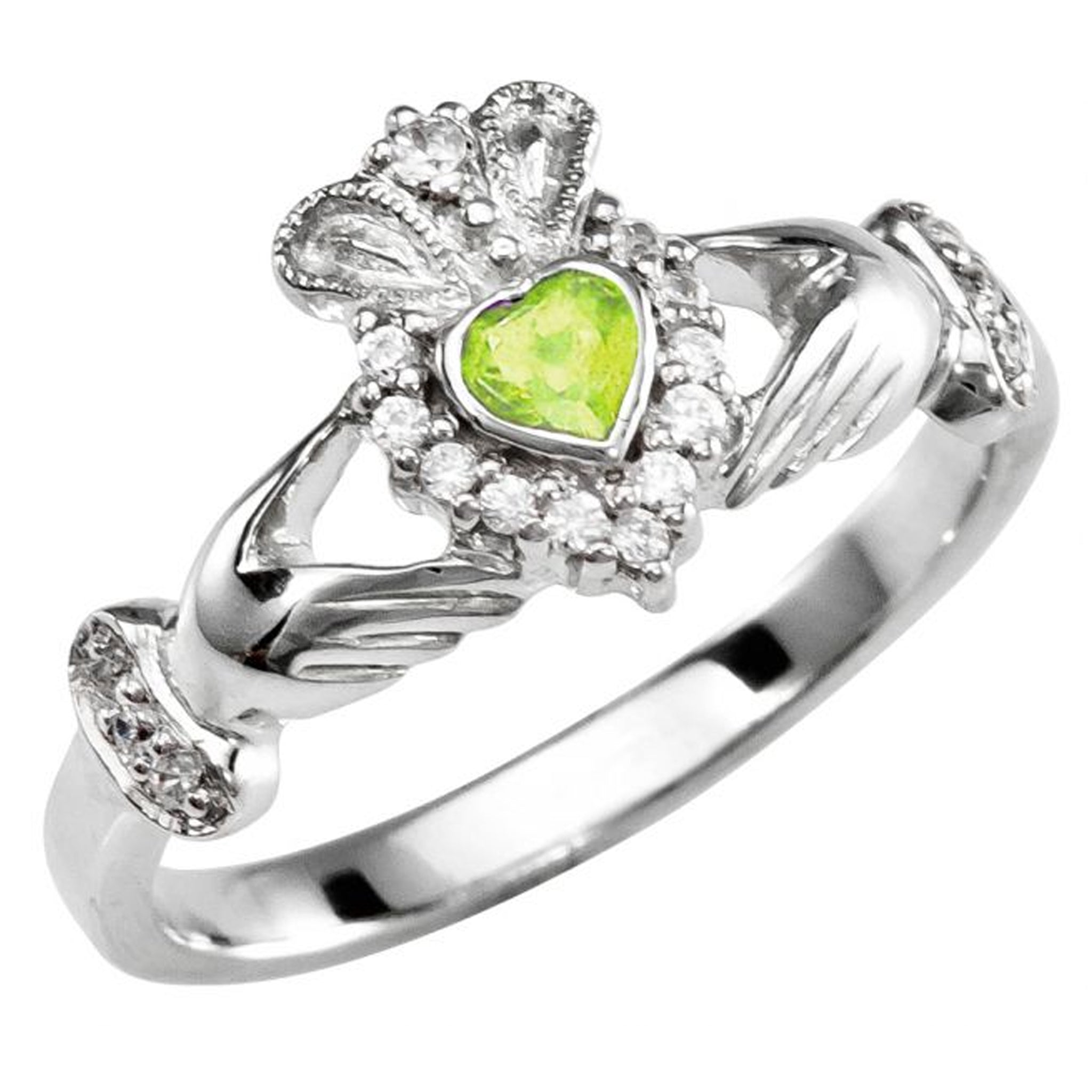 Peridot Cluster Engagement Ring Art Deco Women Jewelry Gift August  Birthstone | eBay